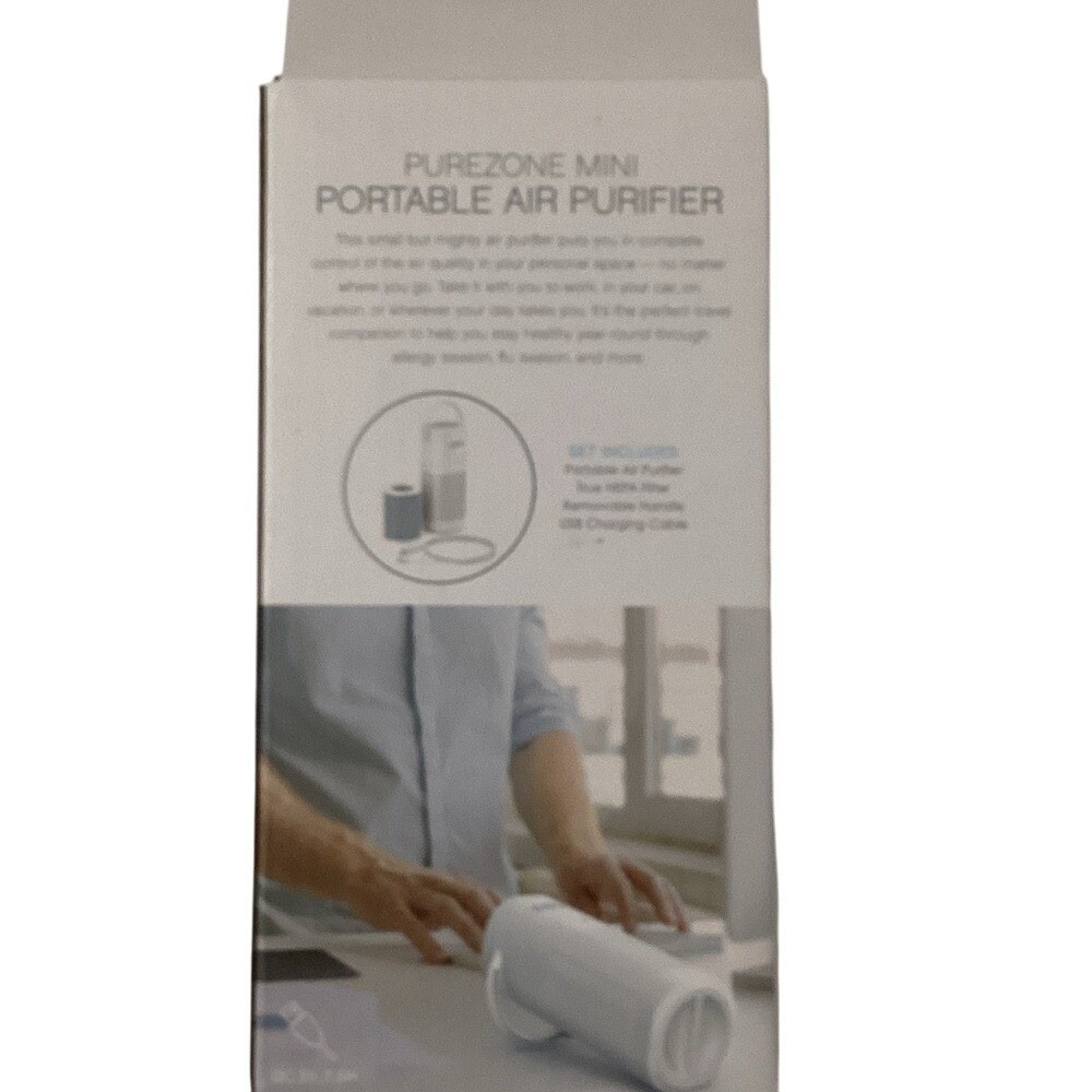 PureZone Mini Portable Air Purifier - White - Picture 2 of 3